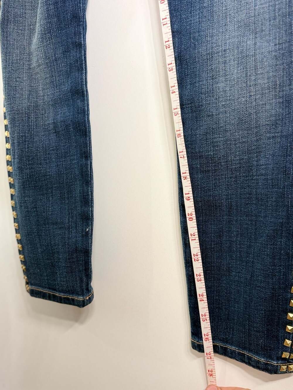 New Current/Elliott The Stiletto Studded Skinny Jeans Size 26 - Picture 8 of 10